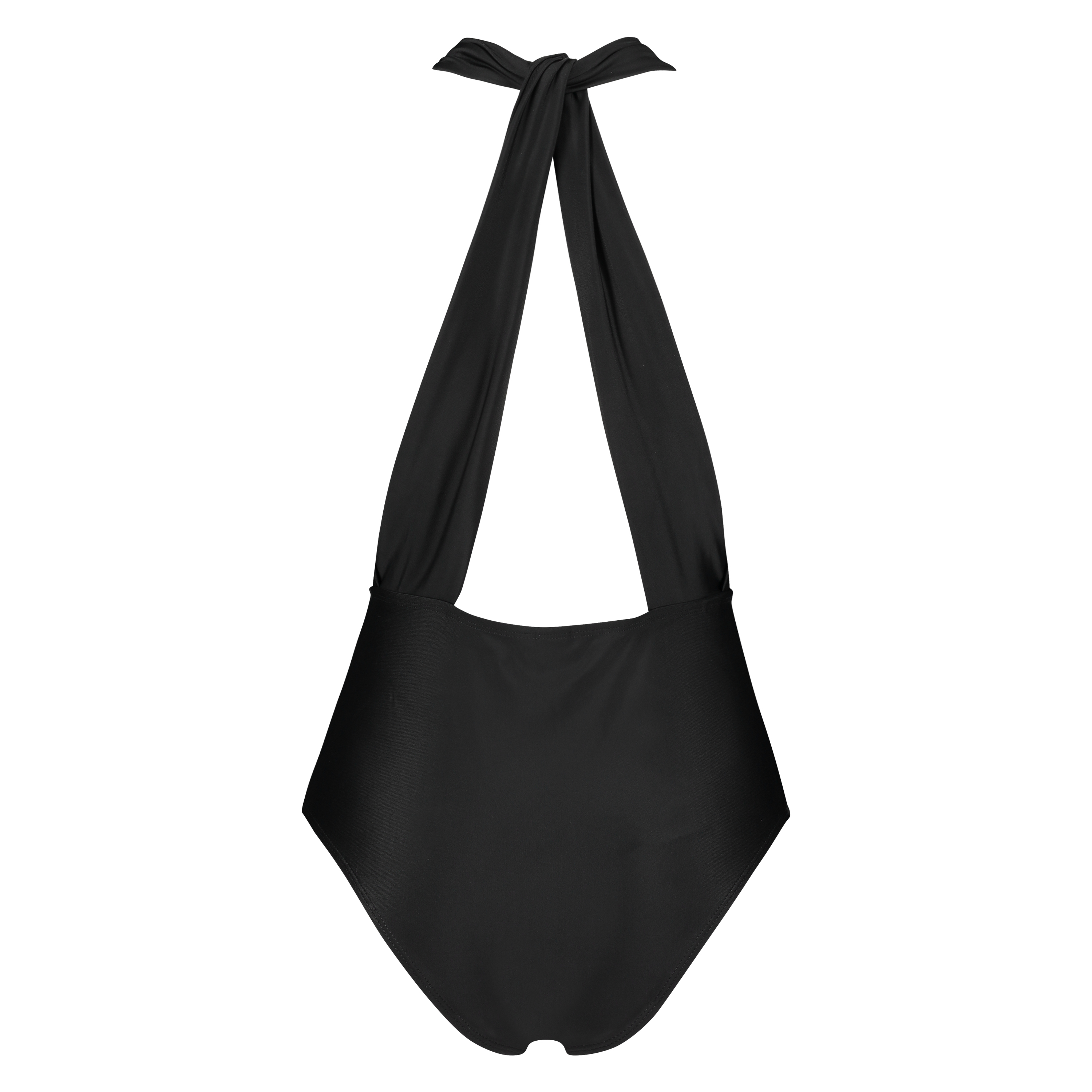 Pagoda badedragt med højt snit, sort, main