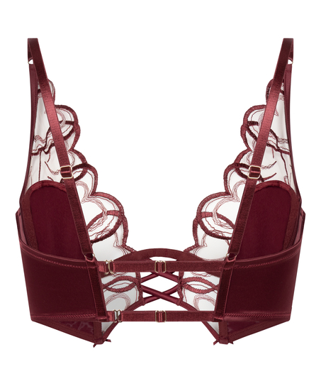 Olivia ikke-formst&oslash;bt longline b&oslash;jle-bh, R&oslash;d