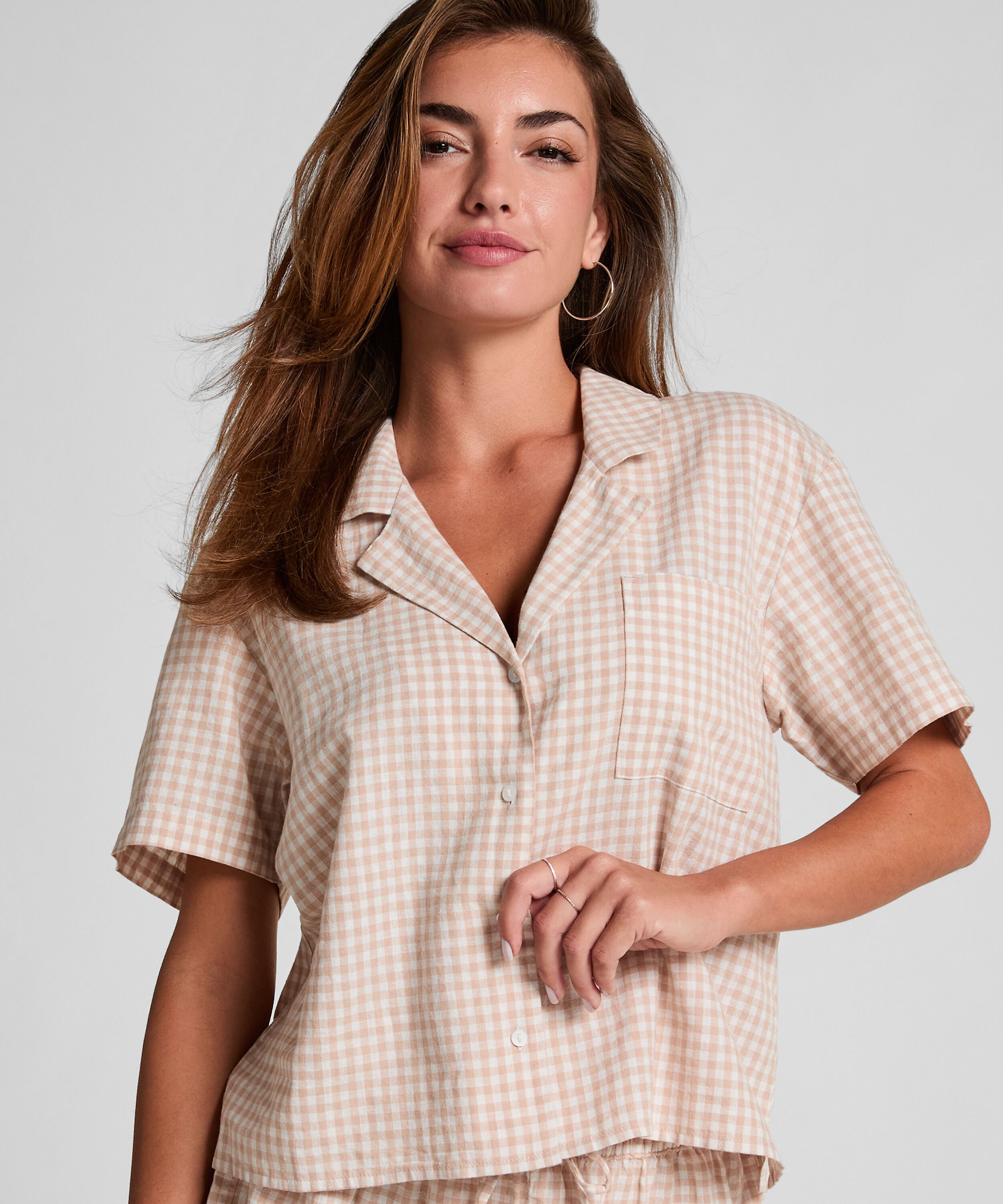 Jakke ternet h&oslash;r, Beige