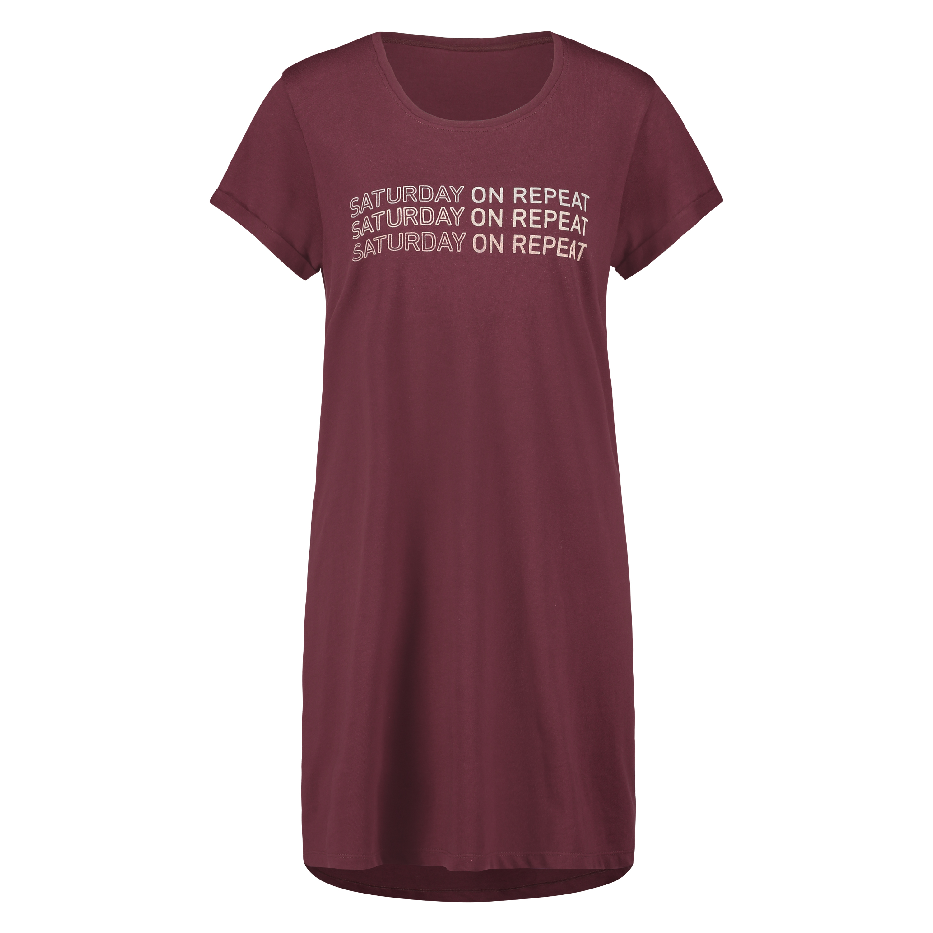 Natskjorte rund hals, Rød, main