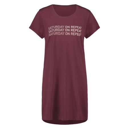 Natskjorte rund hals, Rød