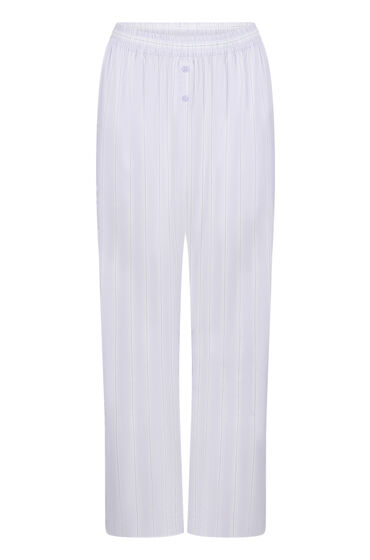 Hunkemöller Bukser i vævet, stribet bomuld Lilla