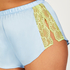 Shorts Satin Lace, blå