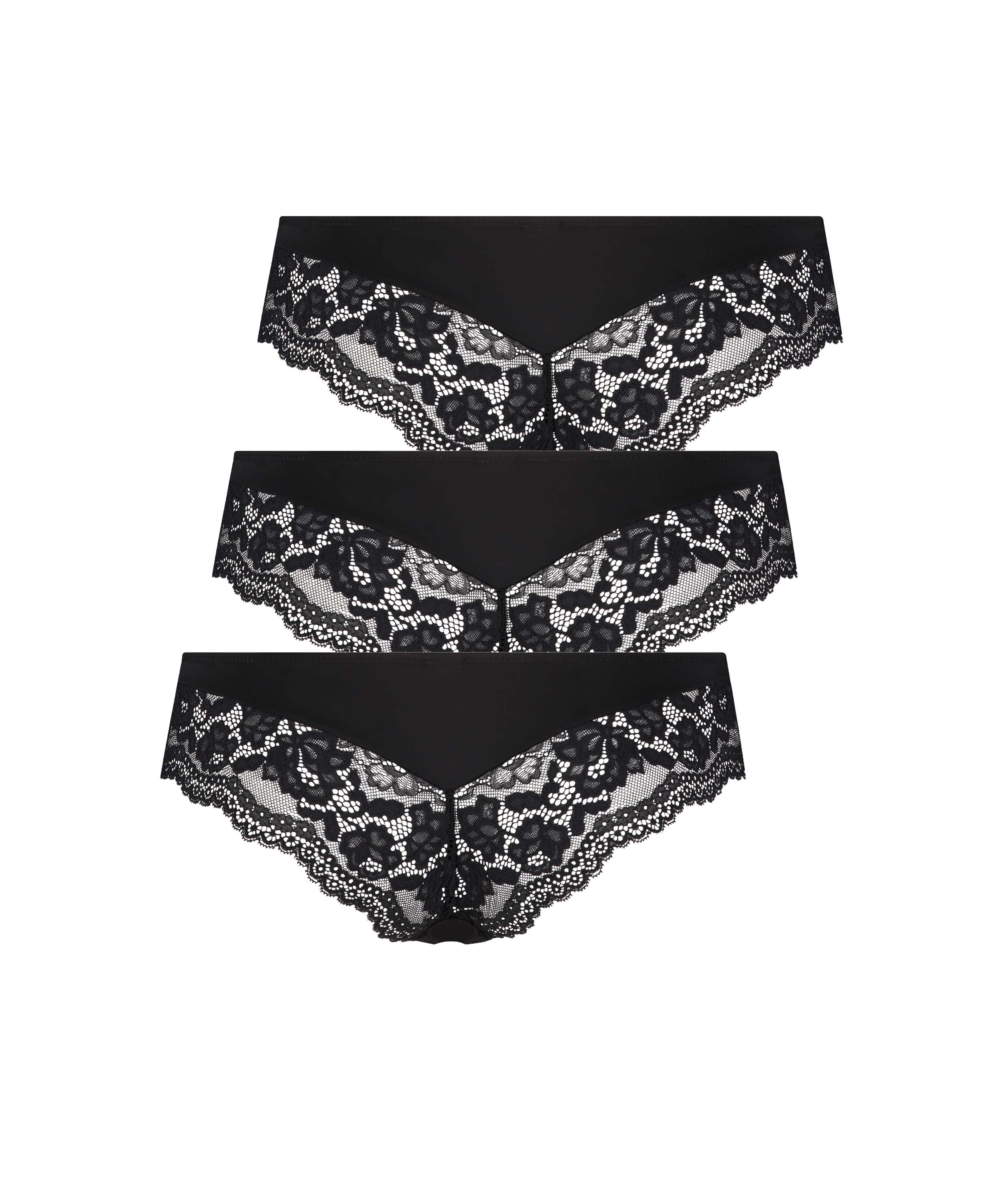 3-pak brasiliansk short-trusse Valencia, sort, main