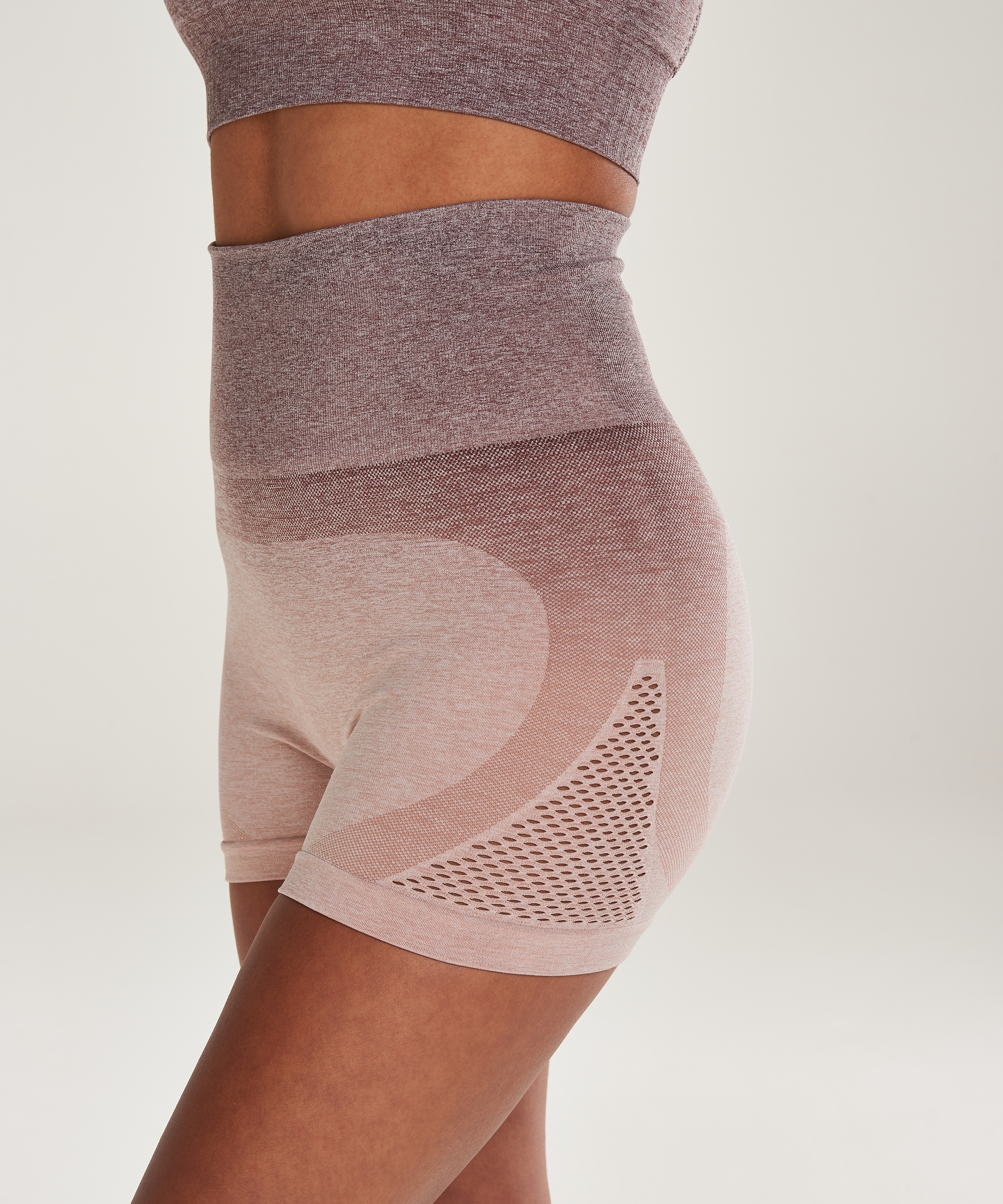 HKMX high waisted shorts, pink, main