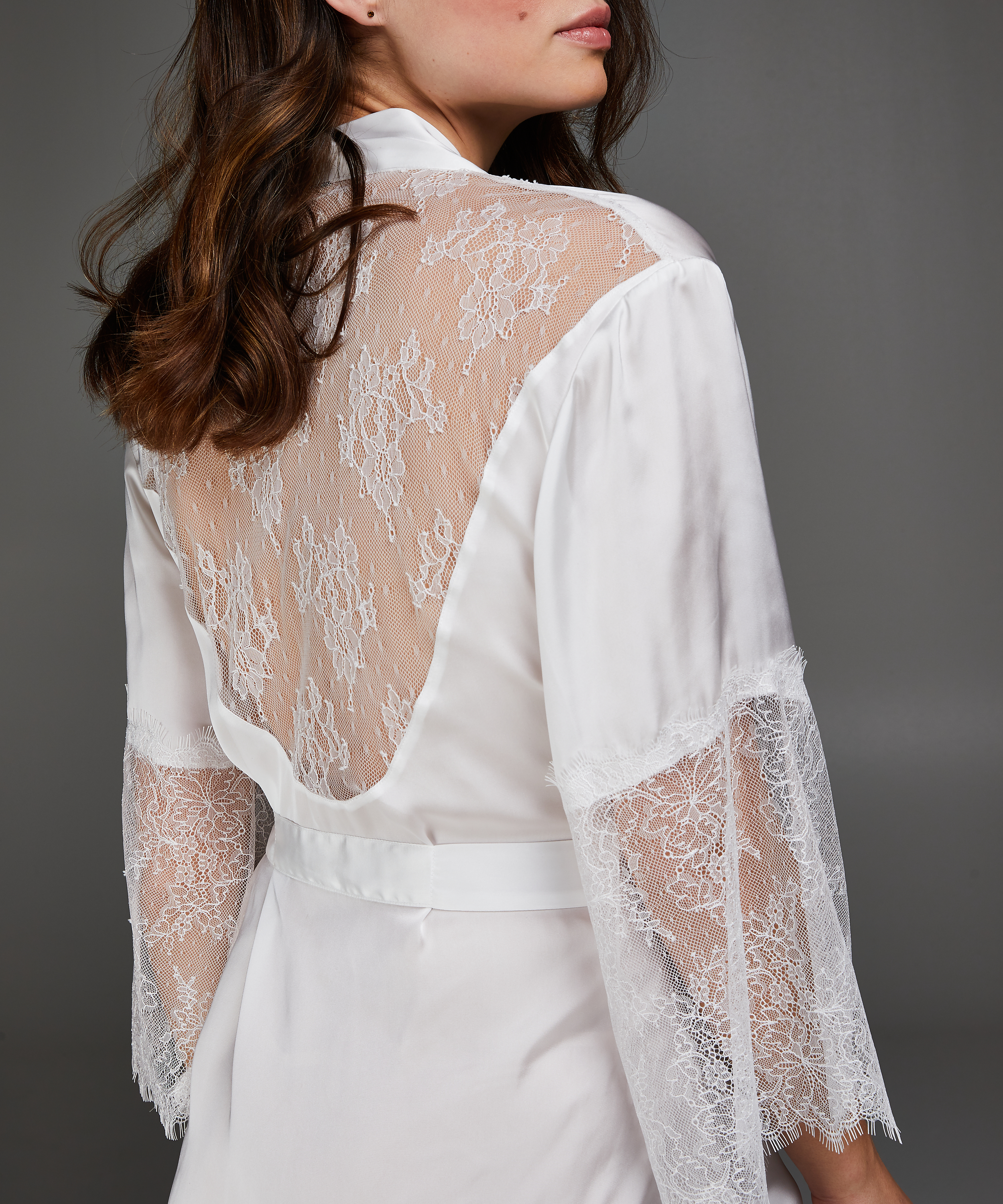 Kimono Satin Lily, Hvid, main