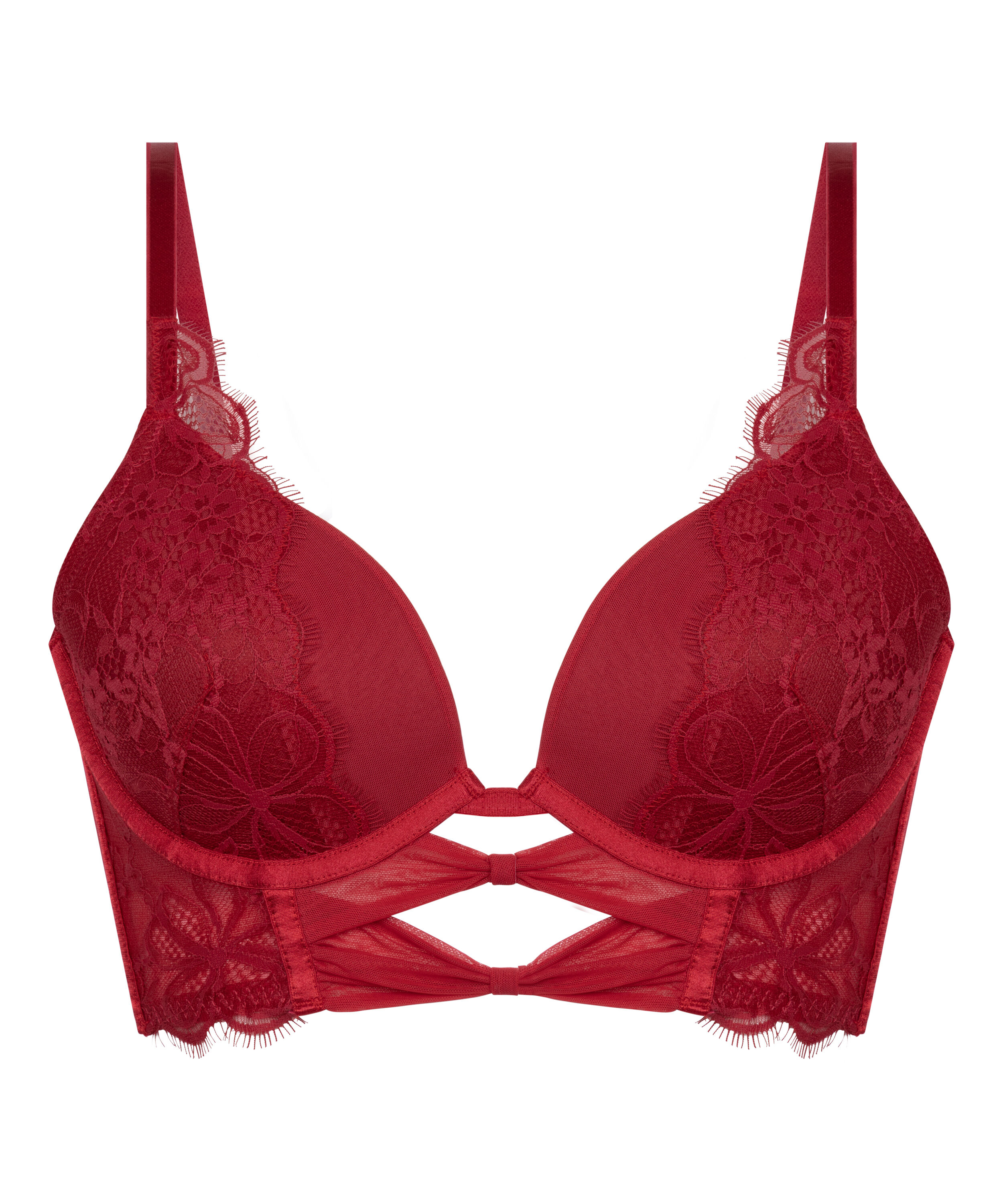 Marianna Push-Up longline-bh, R&oslash;d