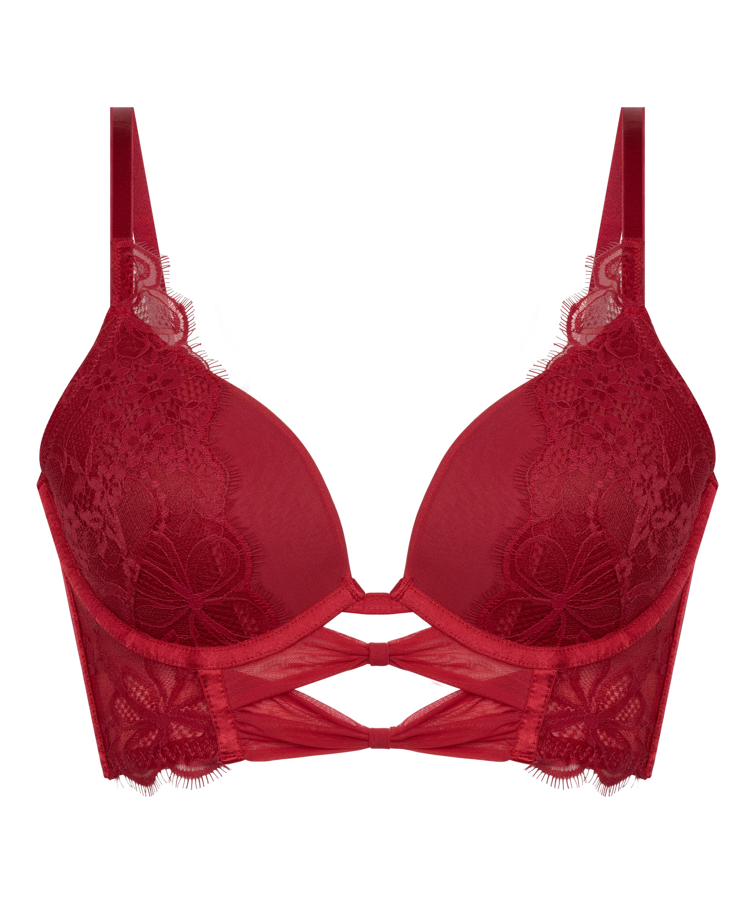 Marianna Push-Up longline-bh, Rød, main
