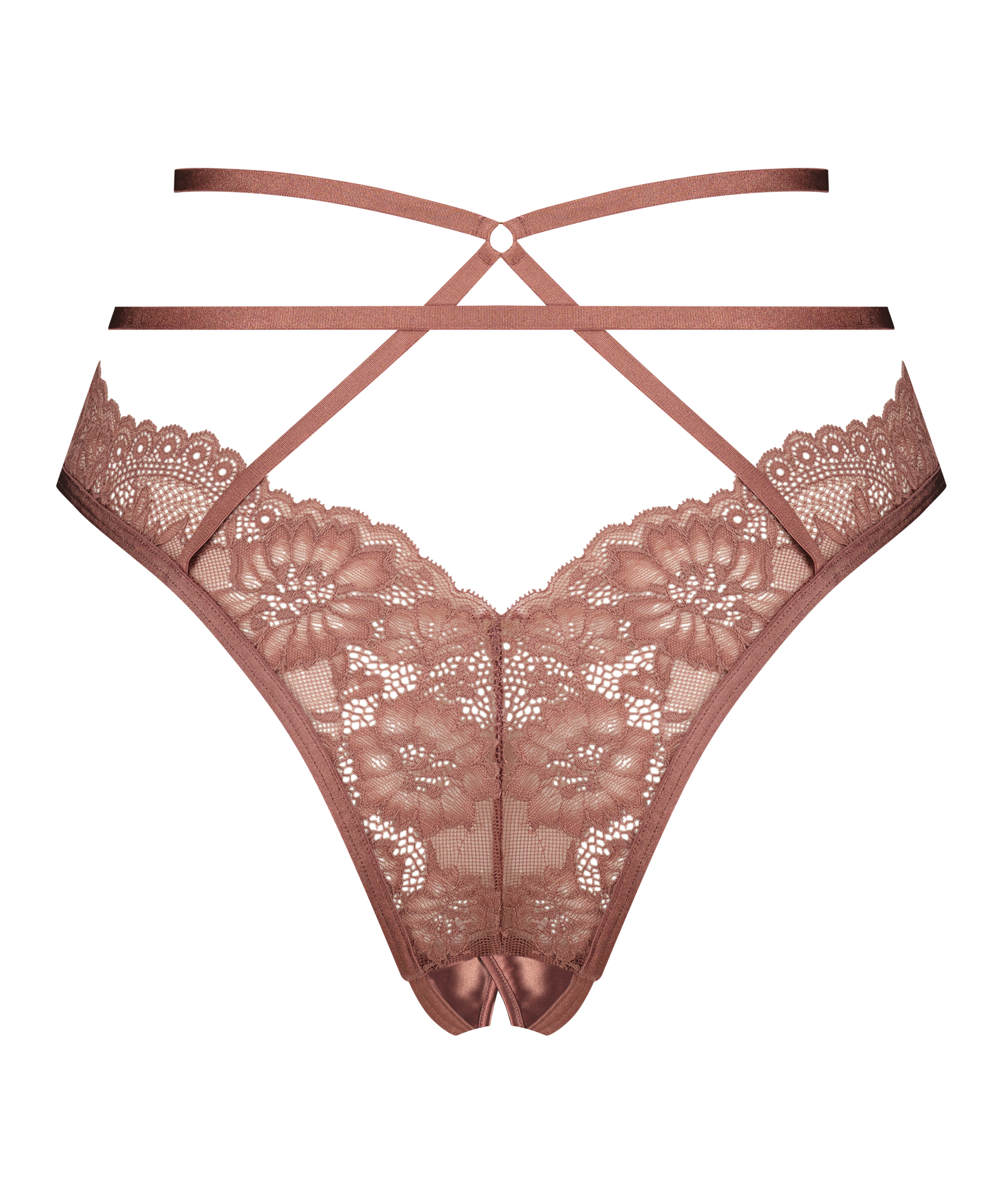 Roxanne brasiliansk trusse med åbent skridt, lilla, main