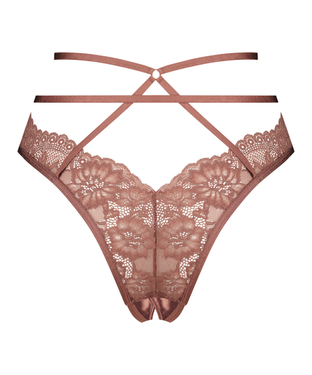 Roxanne brasiliansk trusse med åbent skridt, lilla