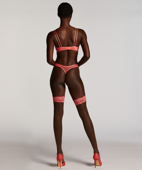 Stay-ups 15 Denier Lace, Lyserød