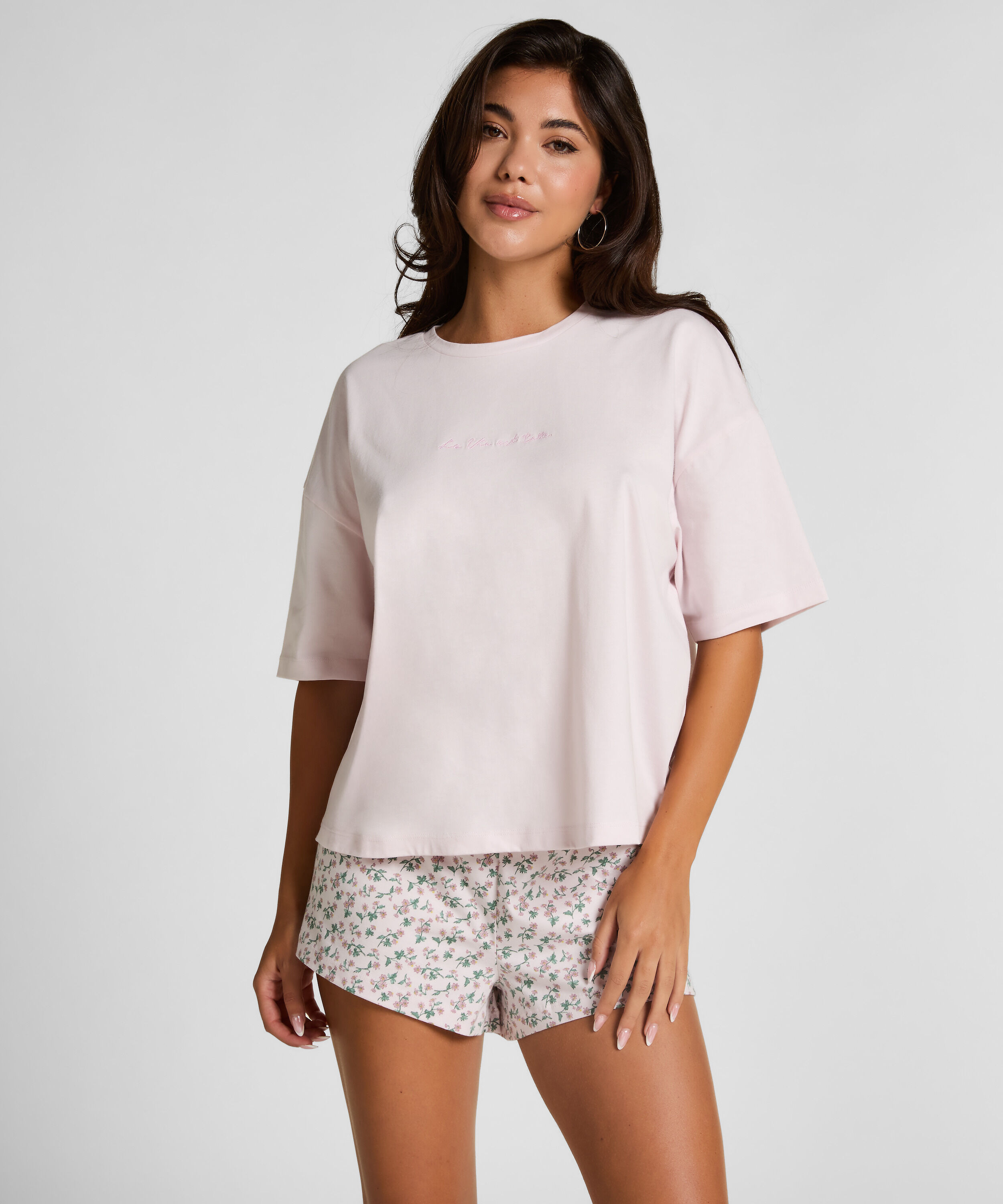 Pyjama Set Cotton Jersey Short, Lilla