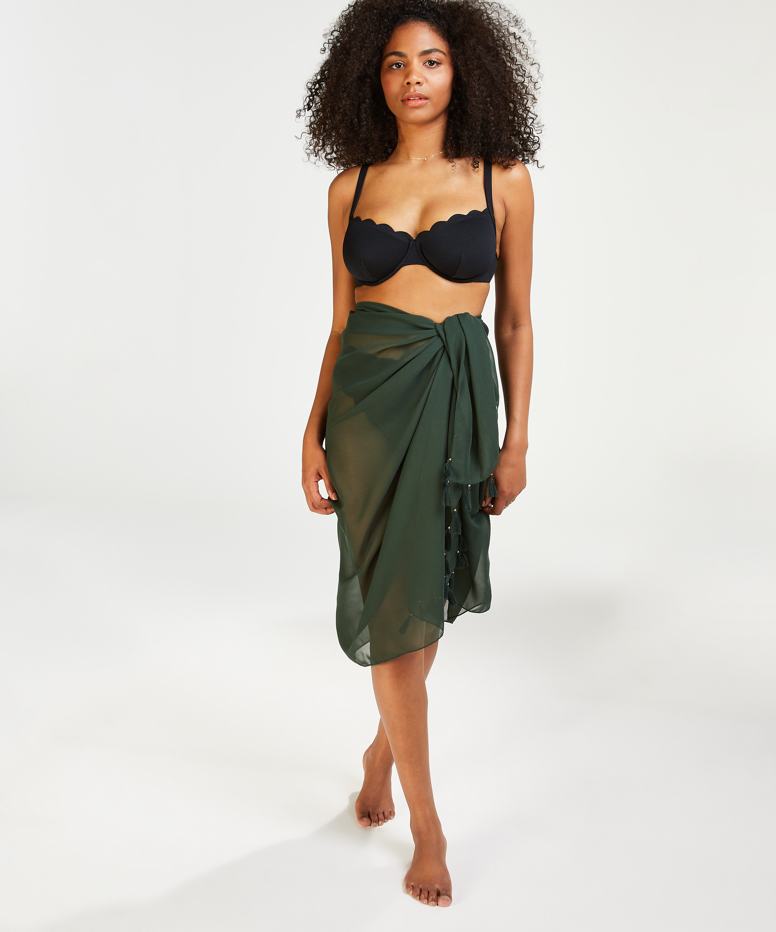 Chiffon pareo, grøn, main