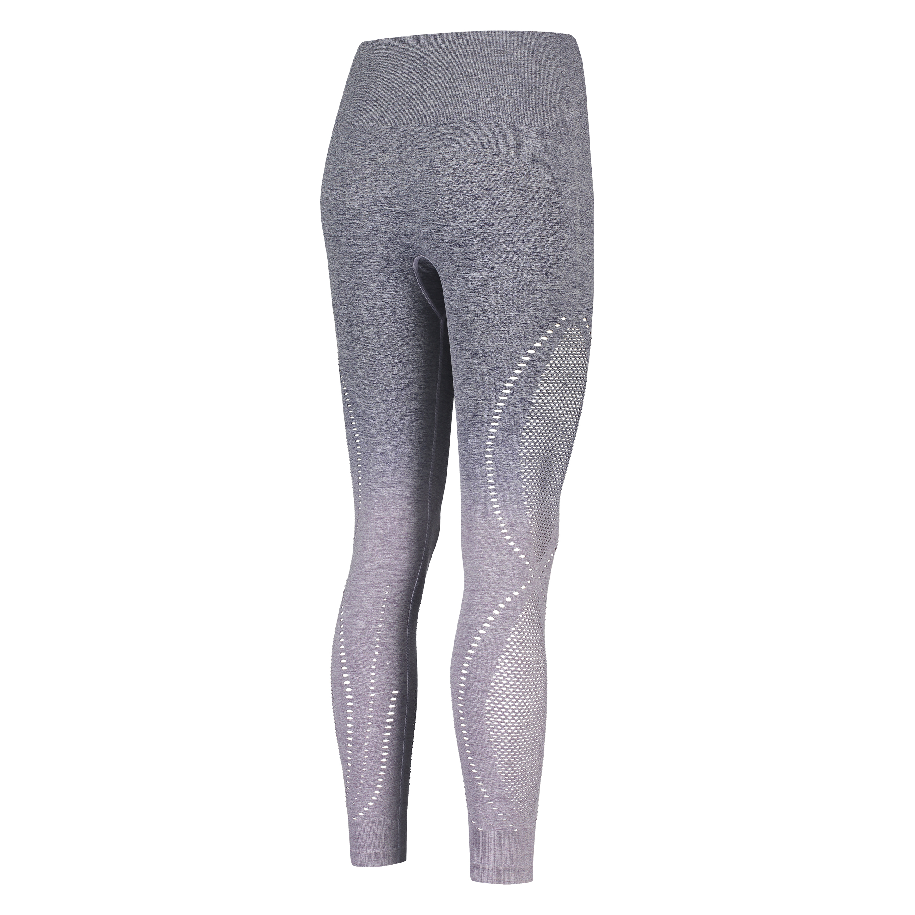 HKMX High waisted sportlegging roundknit ombre, bl&aring;, main