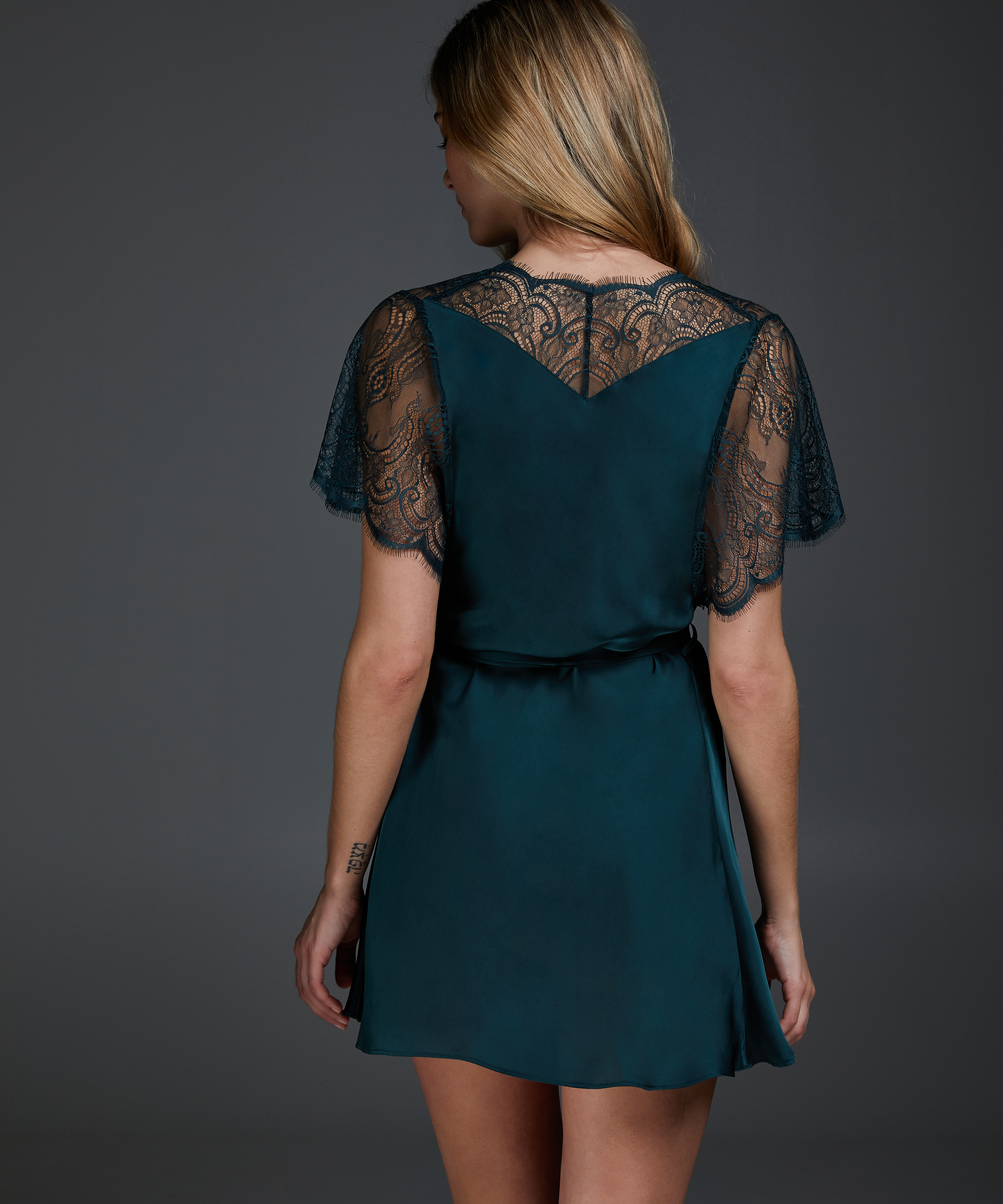 Cap Sleeve kimono, Gr&oslash;n, main