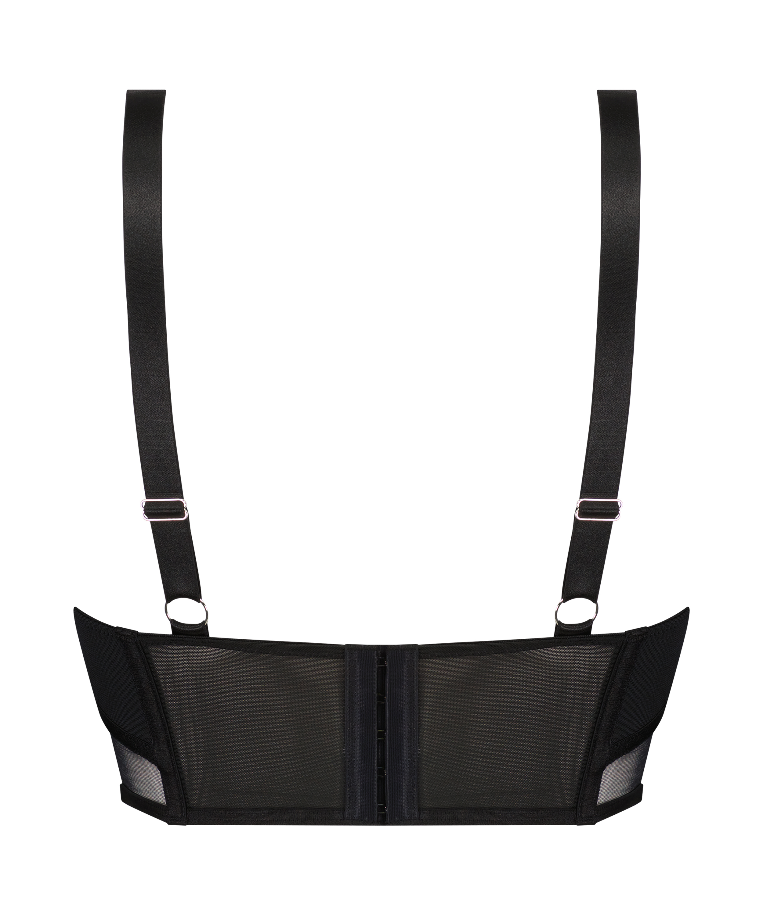 Korsettop i mesh Love Me, Sort, main