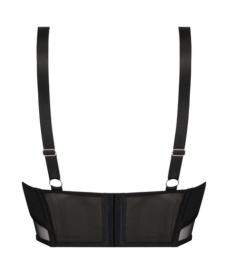 Korsettop i mesh Love Me, Sort
