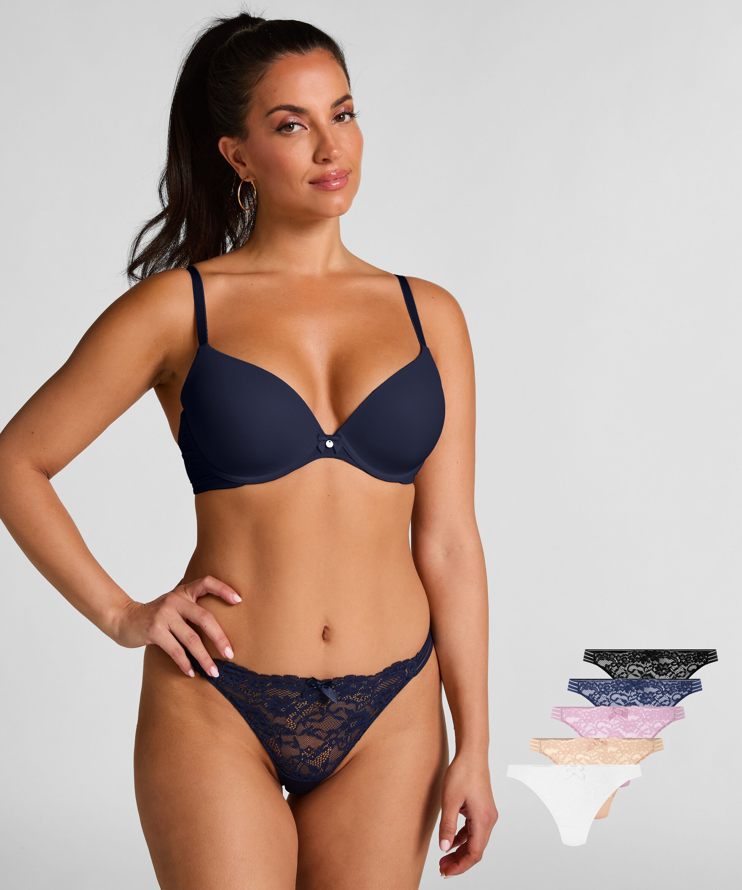 5-pak Sully g-streng, Blå