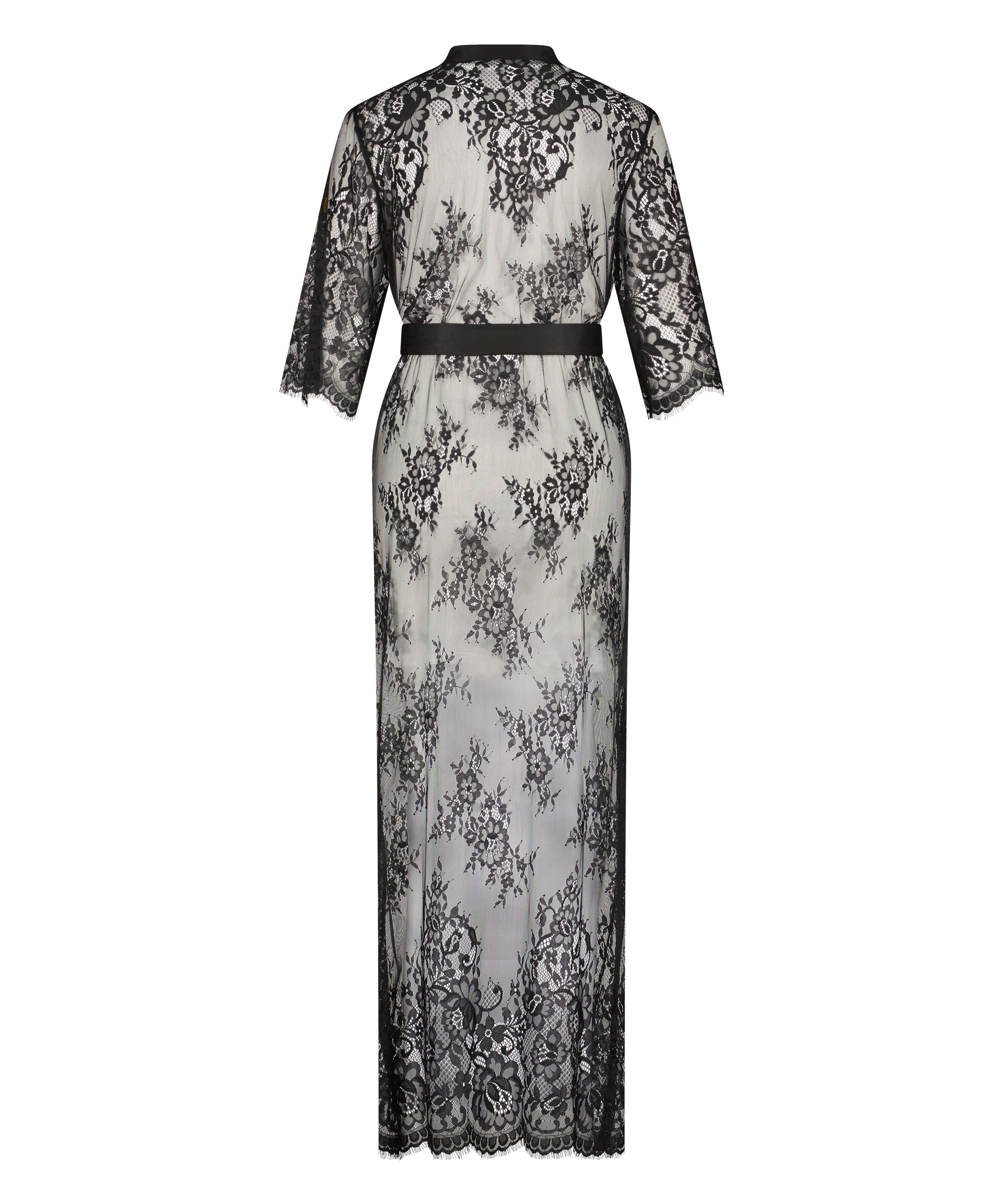 Kimono Allover Lace, Sort, main