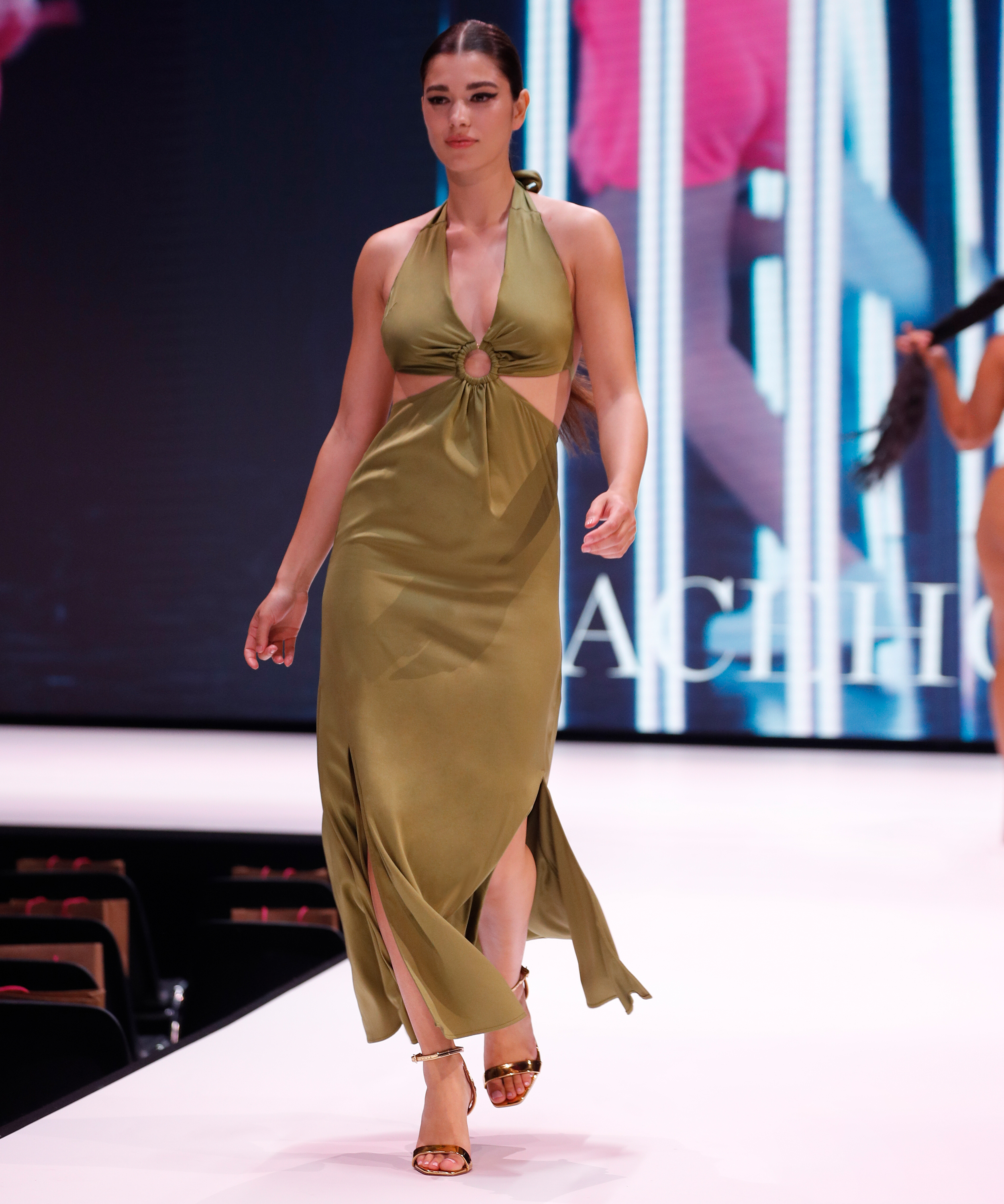 Maxikjole, grøn, main