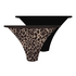 2-pak mikro leopard g-streng, sort