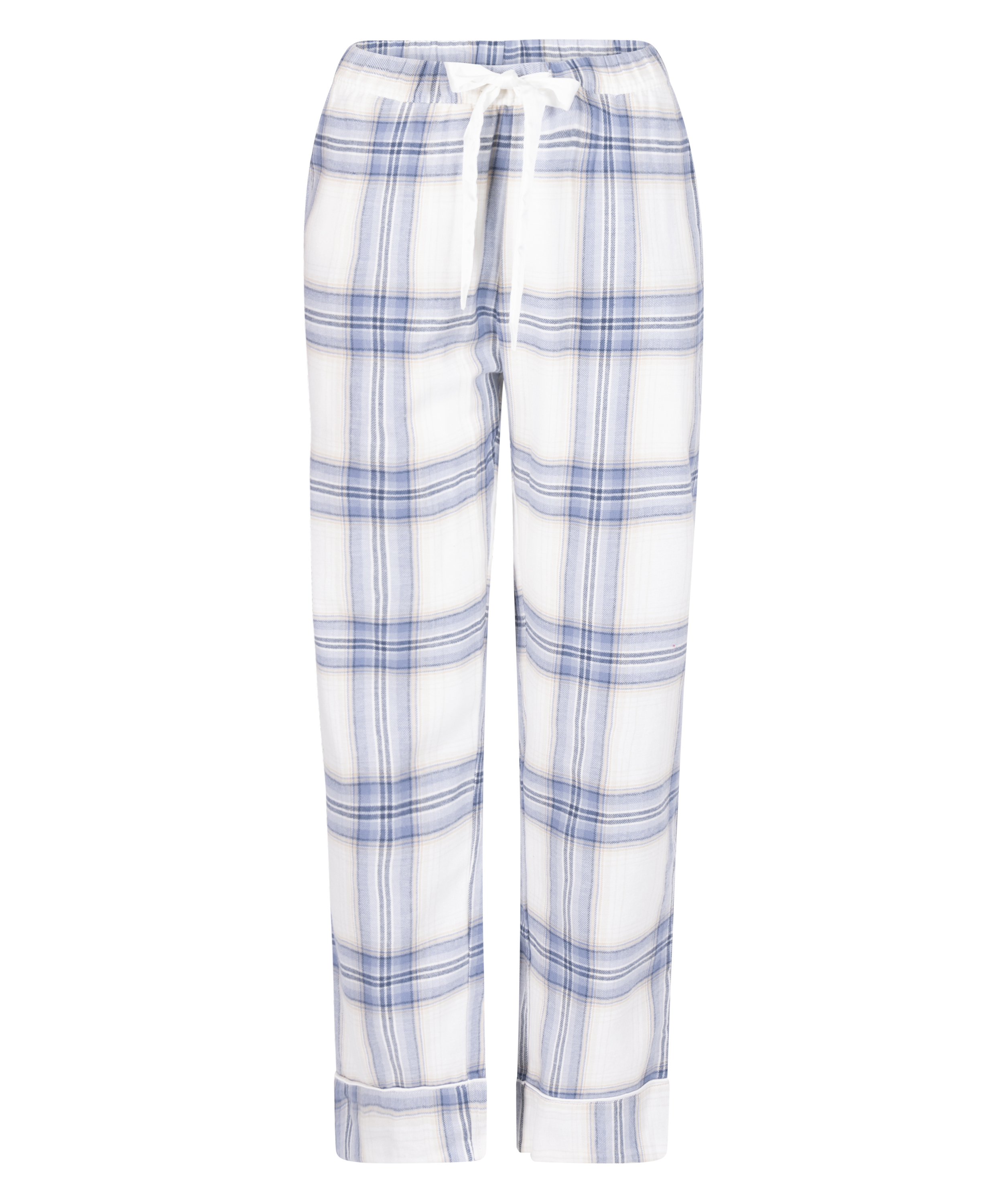 Petite pyjamasbukser af Flannel, Bl&aring;, main