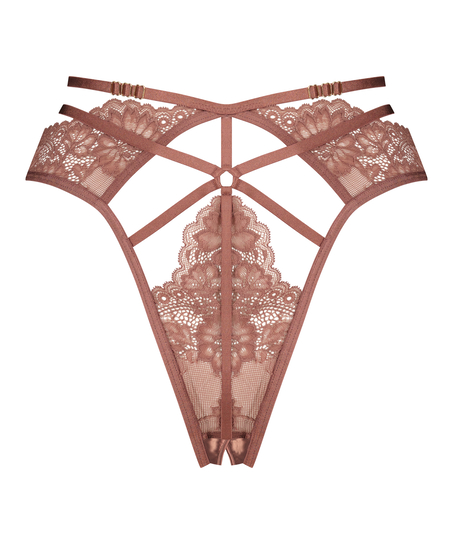 Roxanne brasiliansk trusse med åbent skridt, lilla