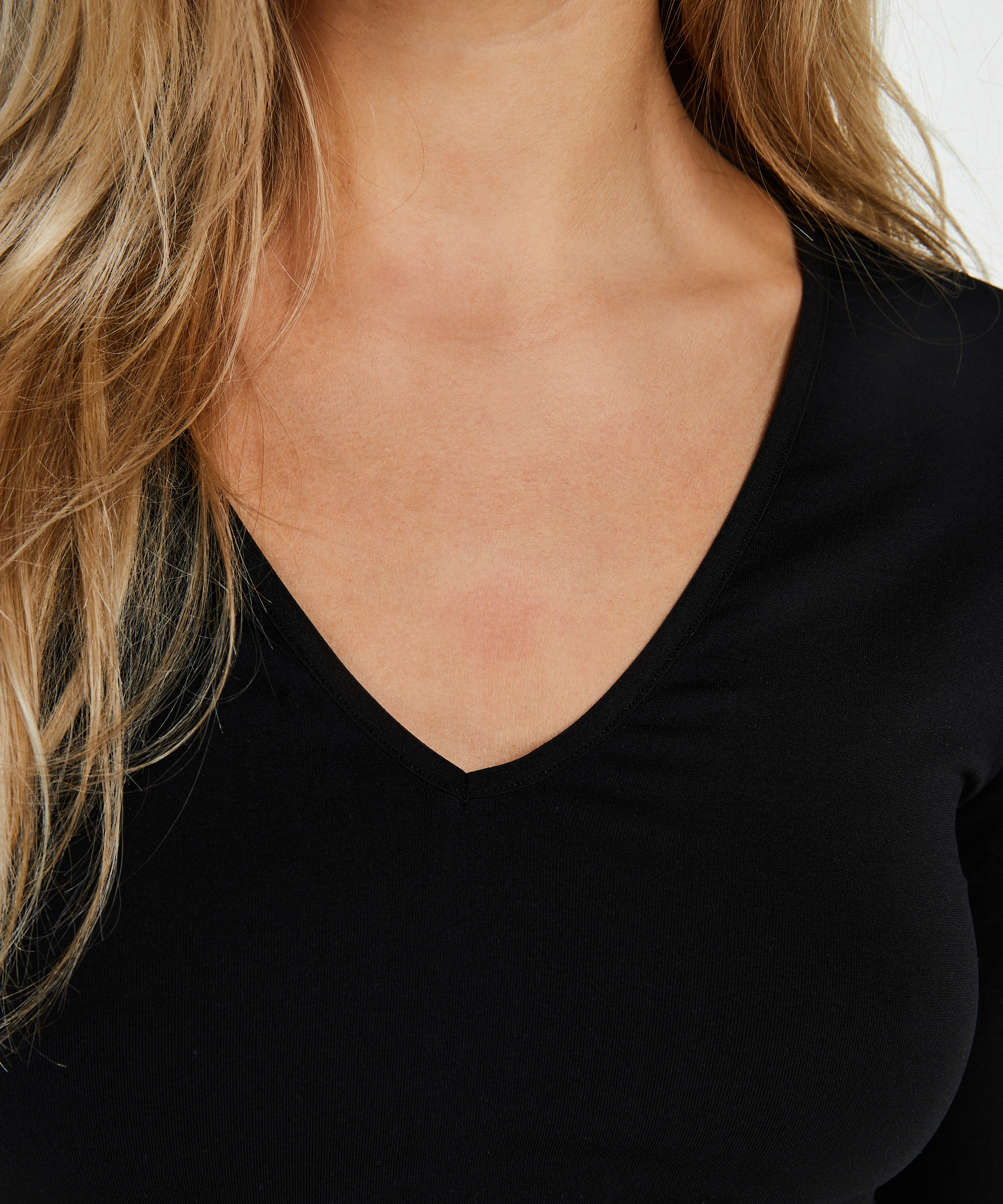 Sømløs top, Sort, main