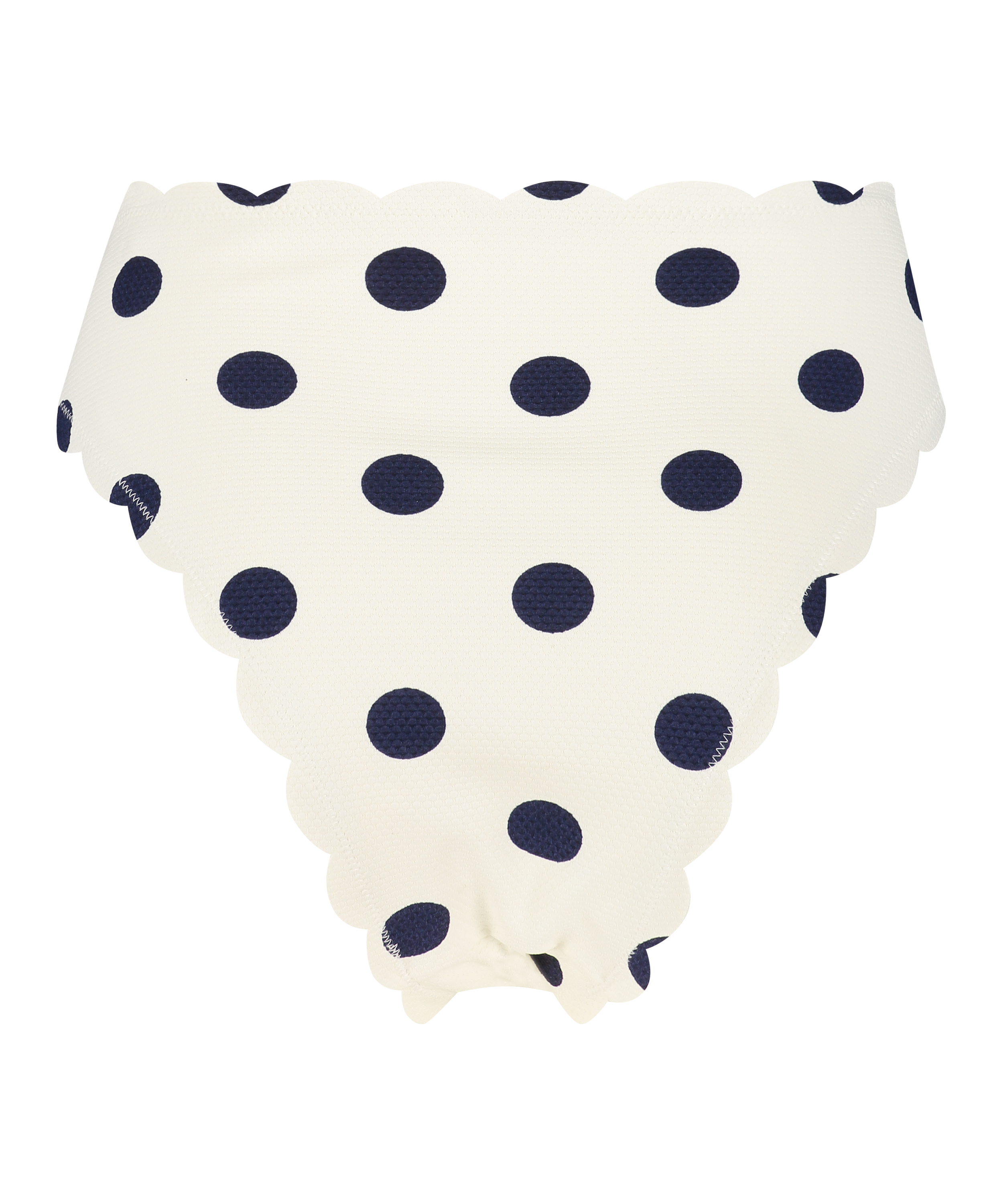 Scallop bikiniunderdel med h&oslash;je ben, hvid, main