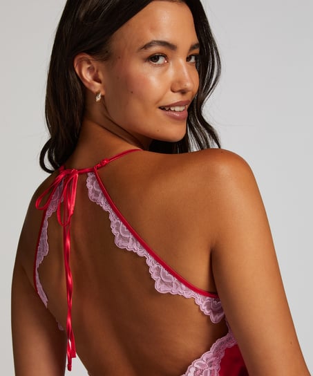 Natkjole Satin, Rød