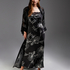 Kimono long chiffon lotus, Sort