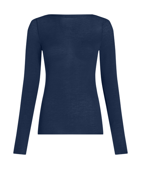super soft b&aring;dhals bluse med cashmere, Bl&aring;