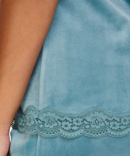 Cami top Velours Lace, Gr&oslash;n