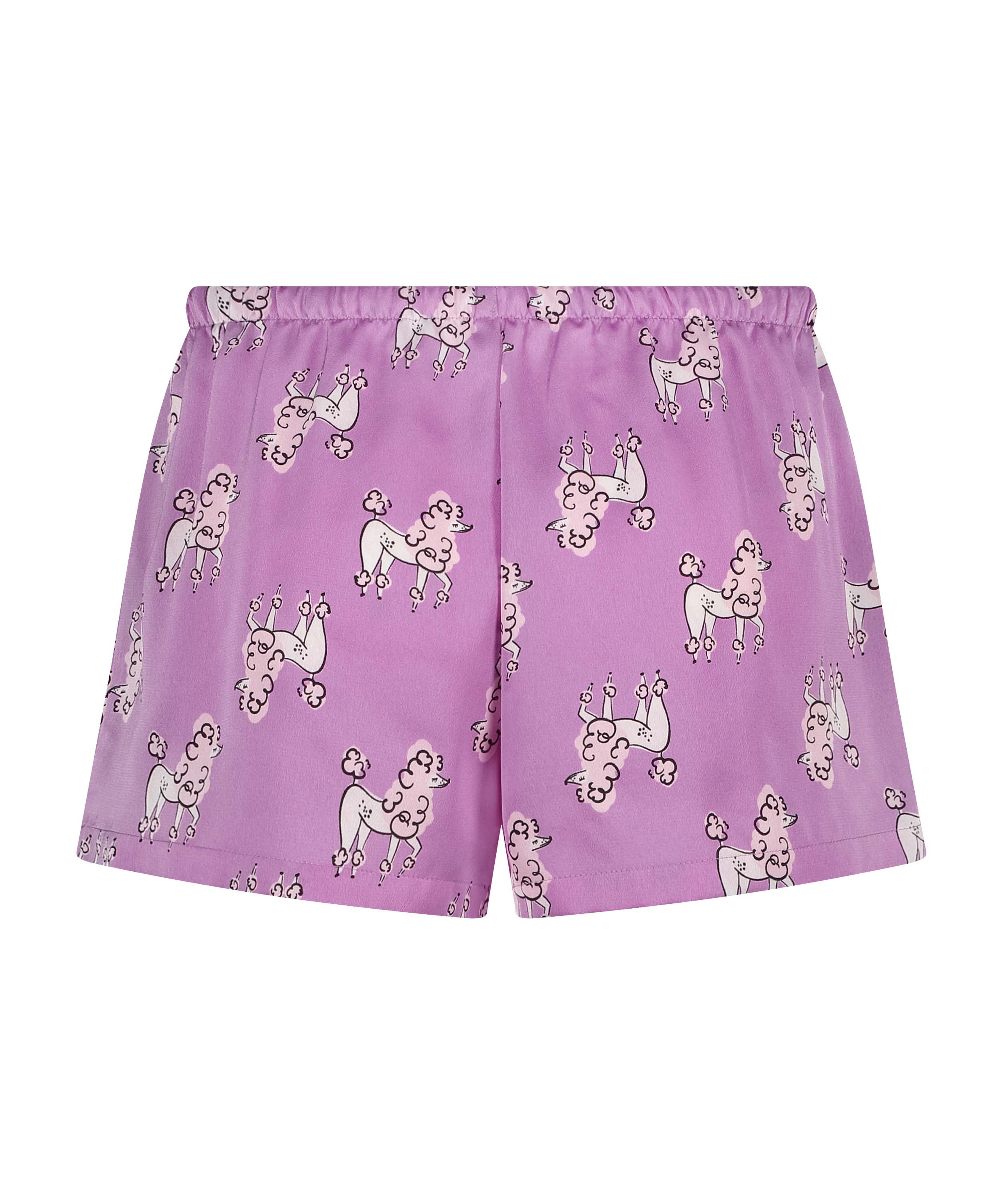 Pyjamasshorts Satin, Lilla, main