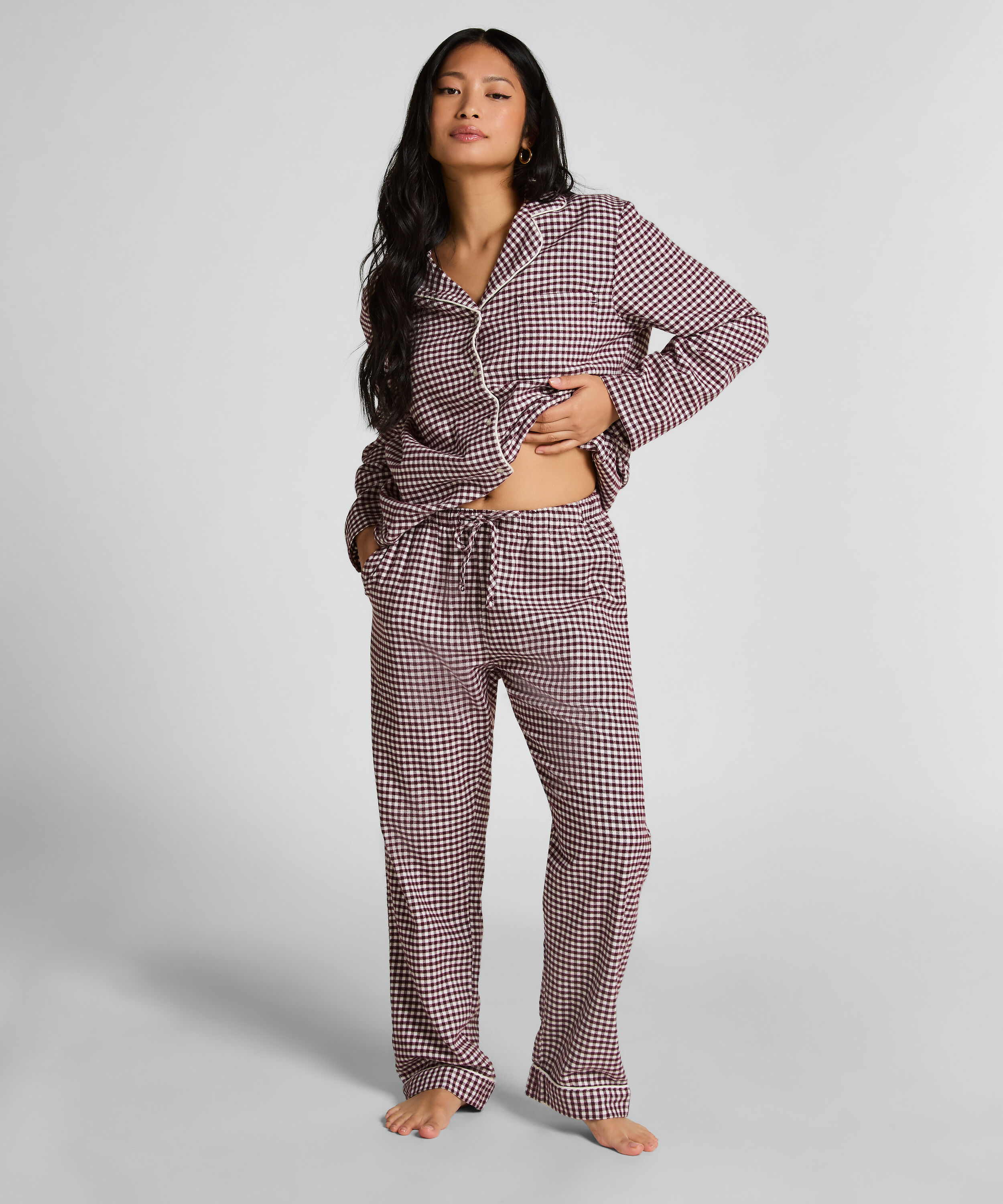 Pyjamasbukser af flonel, Lilla