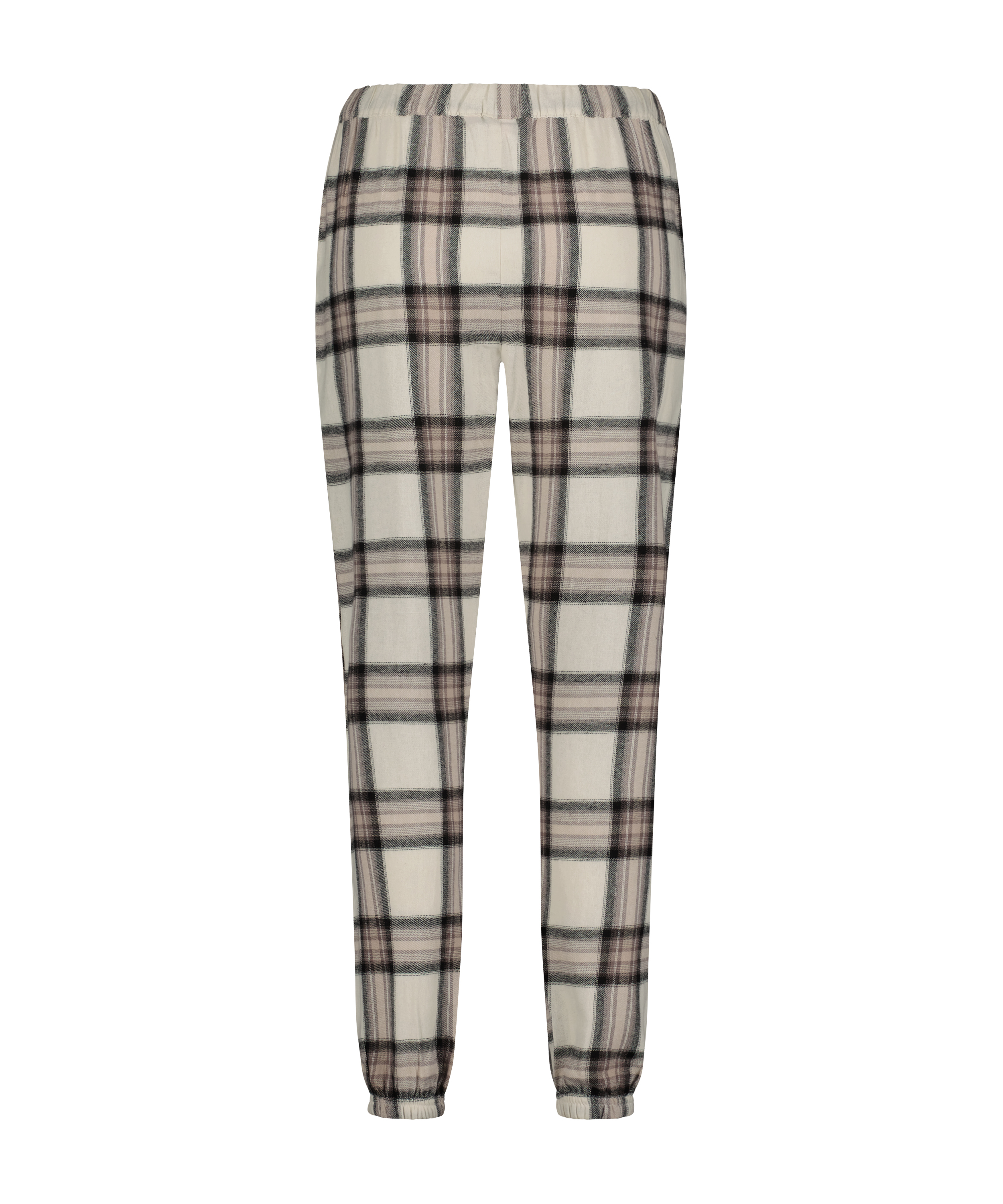 Tall Pyjamasbukser Twill Check, Beige, main