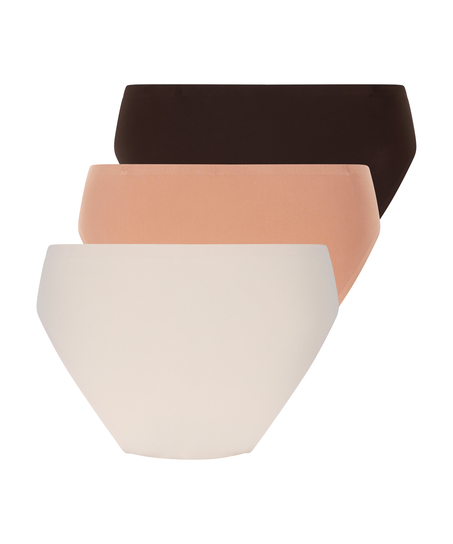 3-stykspakning usynlig brasiliansk trusse, Brown