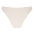 Hæklet bikiniunderdel med høj benudskæring, hvid