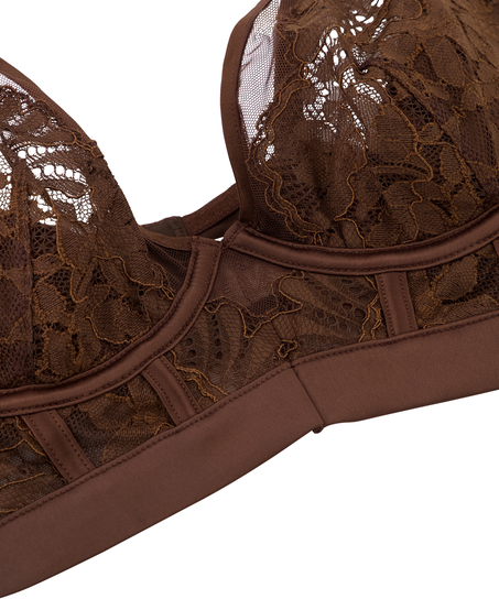 Ikke-formstøbt bøjle-bh Indigo, Brun