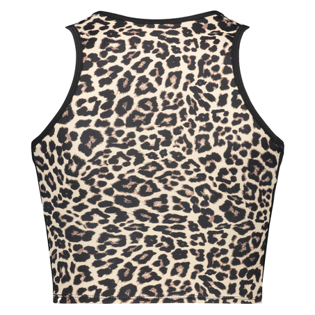 HKMX Sport cropped tanktop Luipaard, Grå