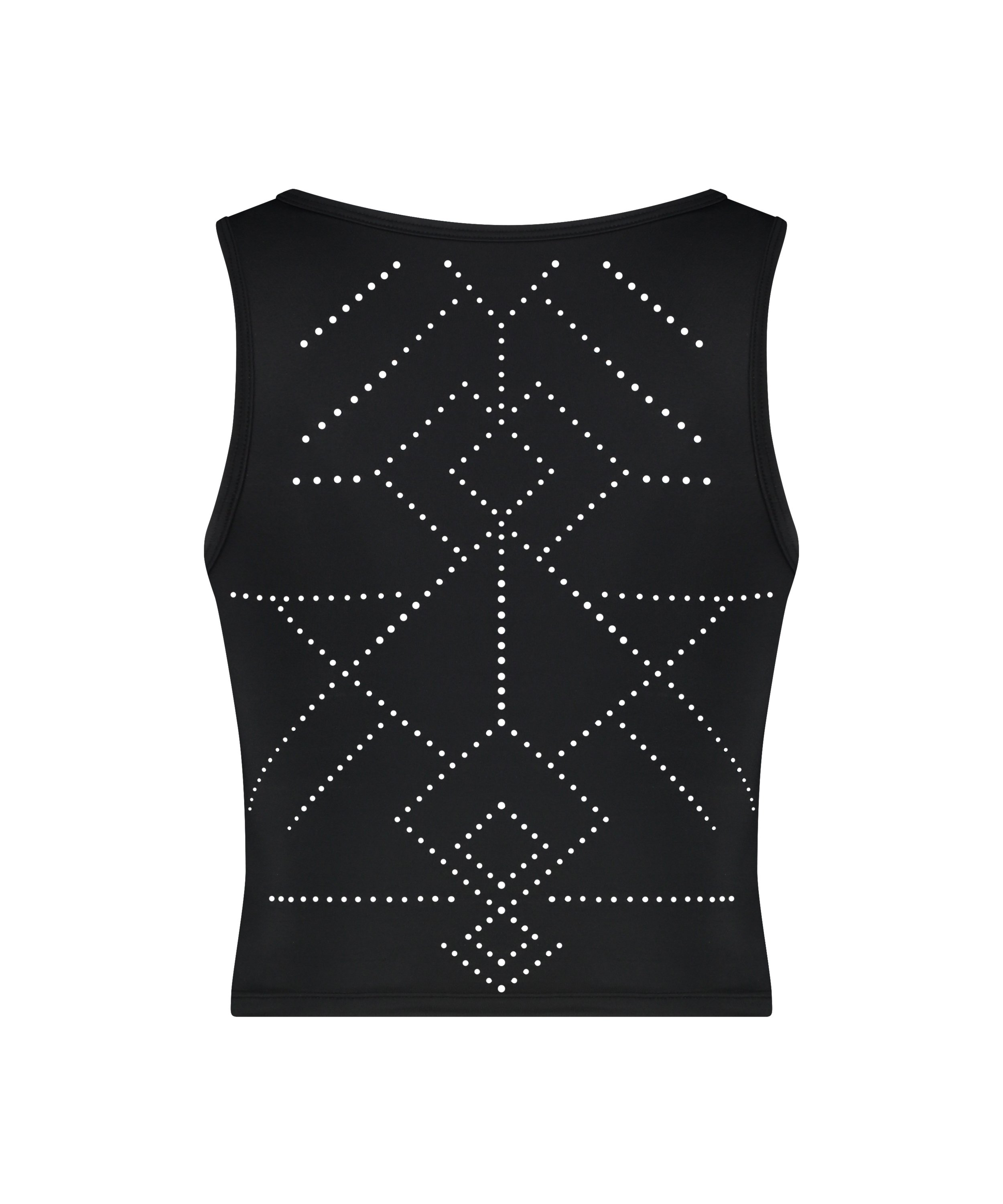 HKMX Sport crop tank top Naira, Sort, main