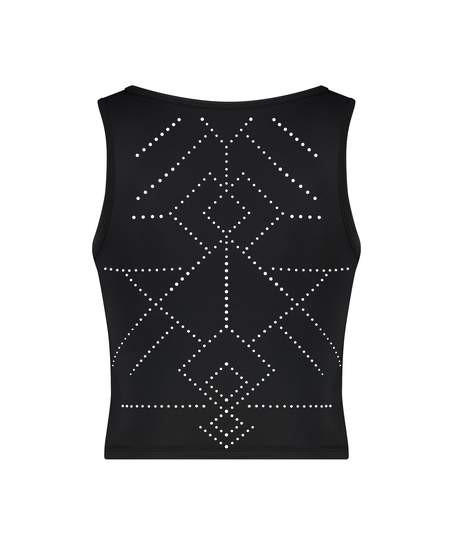 HKMX Sport crop tank top Naira, Sort