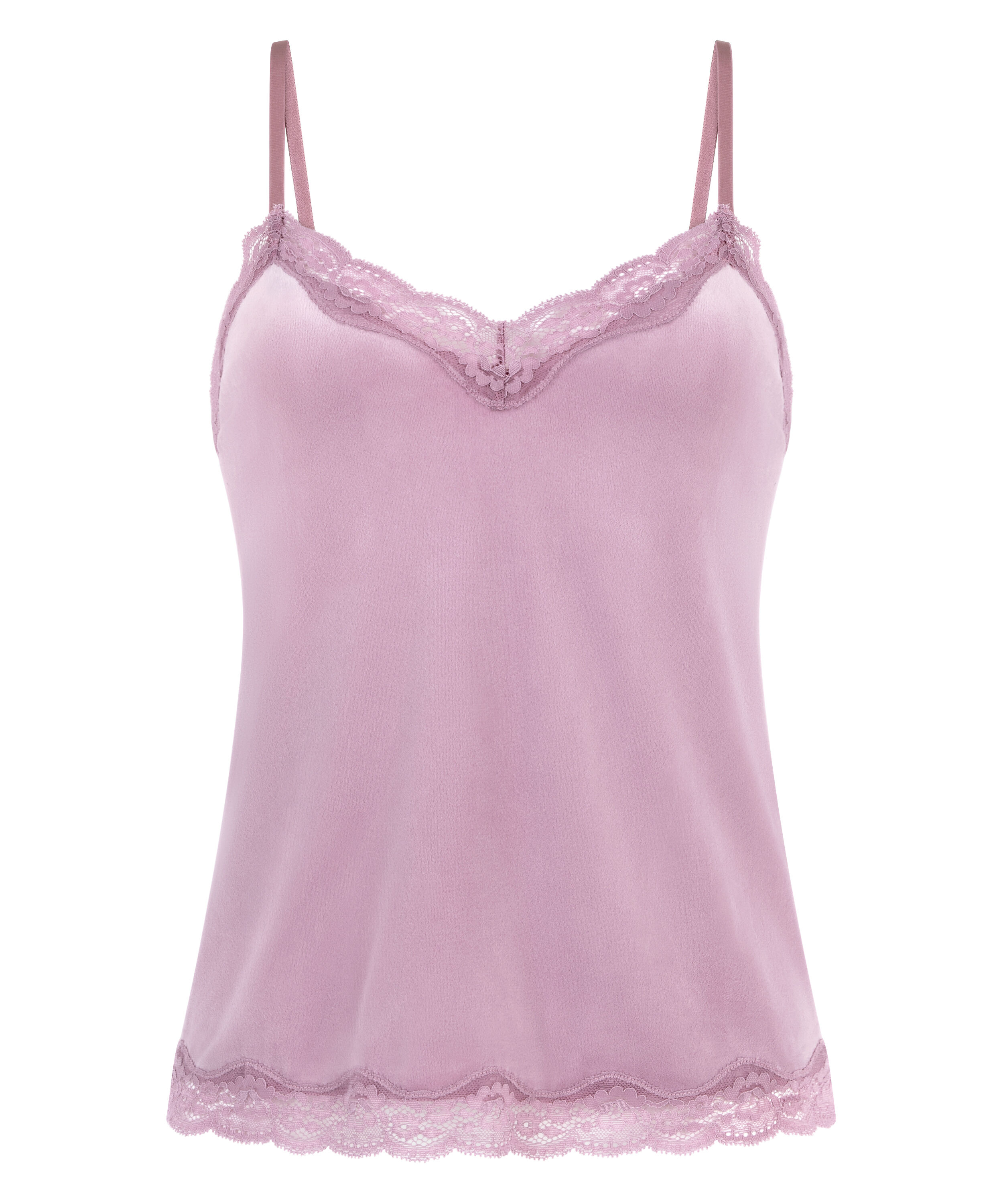 Cami top Velours Lace, Lilla