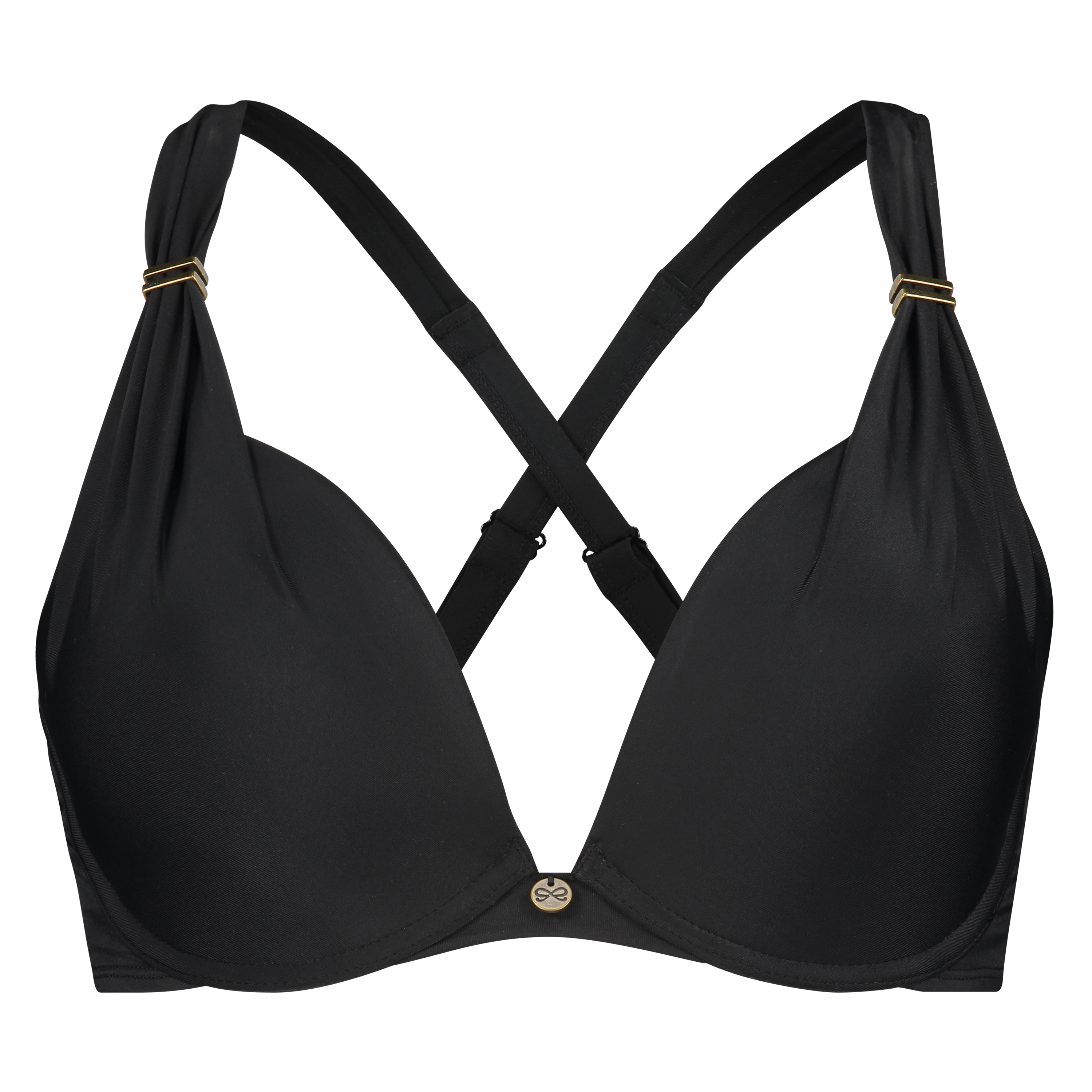 Formstøbt bøjle-bikinitop Sunset Dreams Størrelse E +, sort, main
