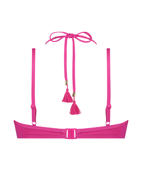 Bikinitop Scallop Lurex, Lyserød