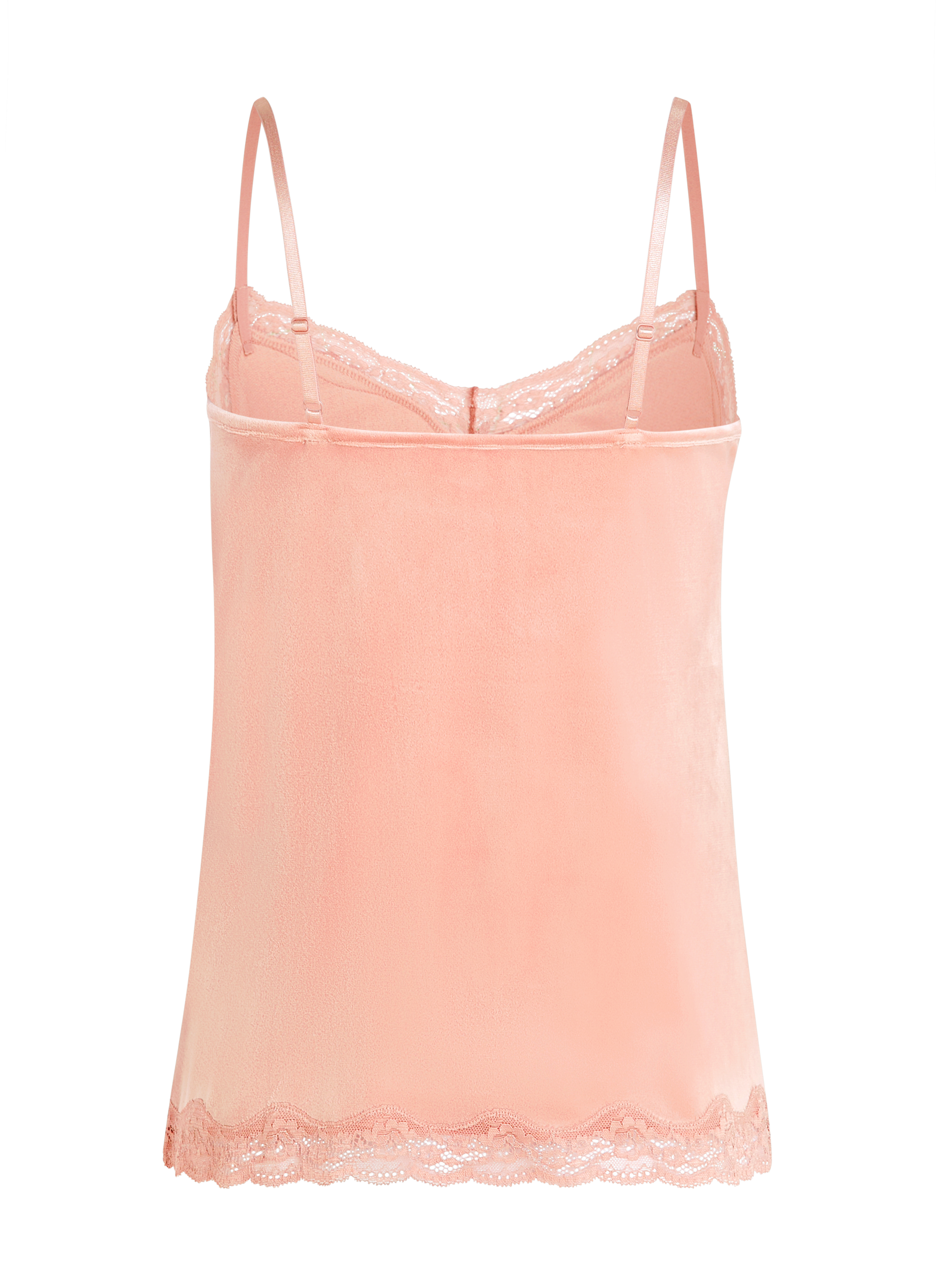 Cami top Velours Lace, Lyserød, main
