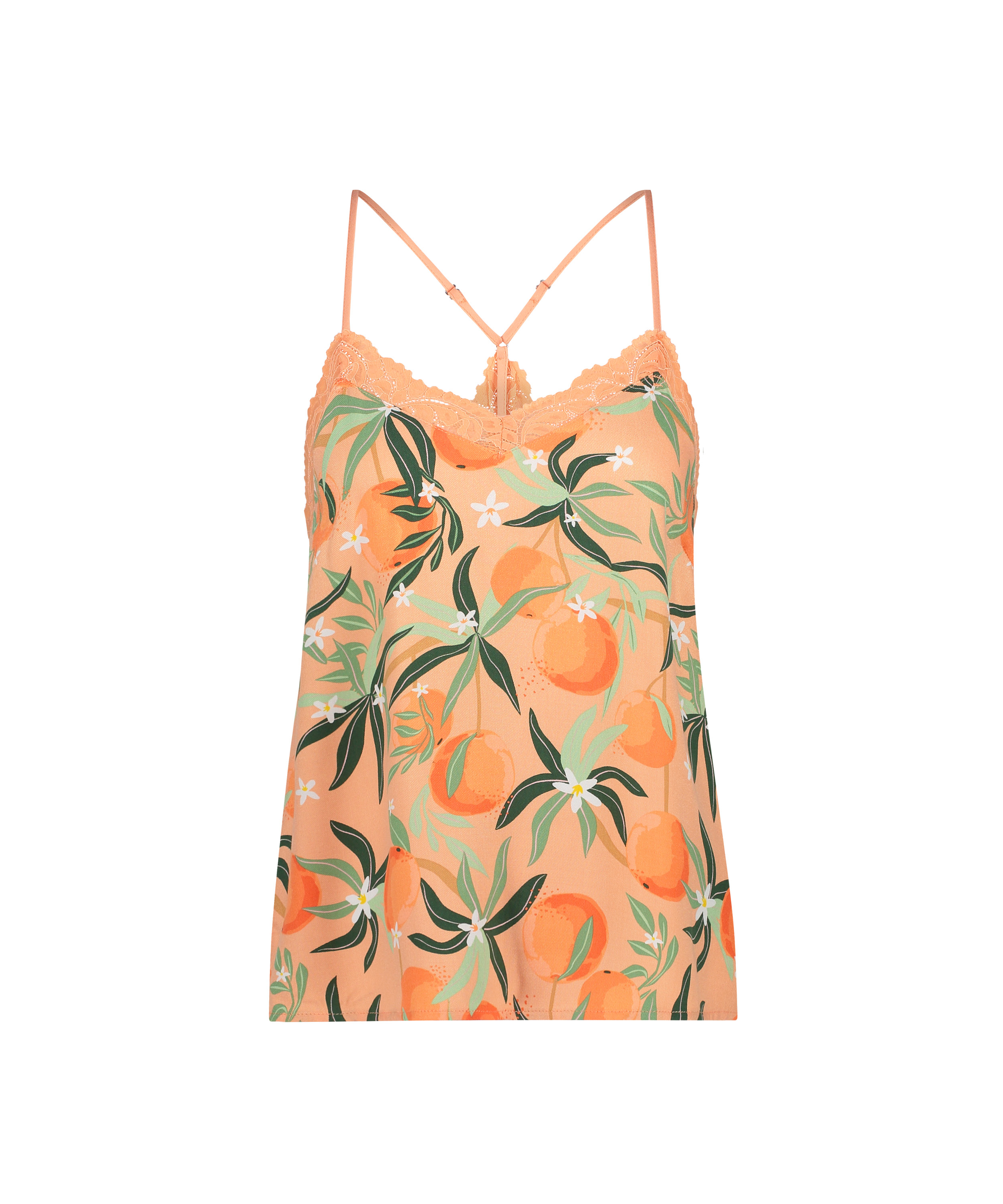 Cami top Woven Lace, Lyserød, main