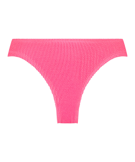 Højskåret Bikinitrusse Crinkle, pink
