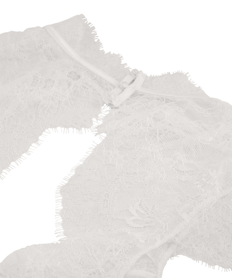 Peplumtop Lace Camille, Hvid