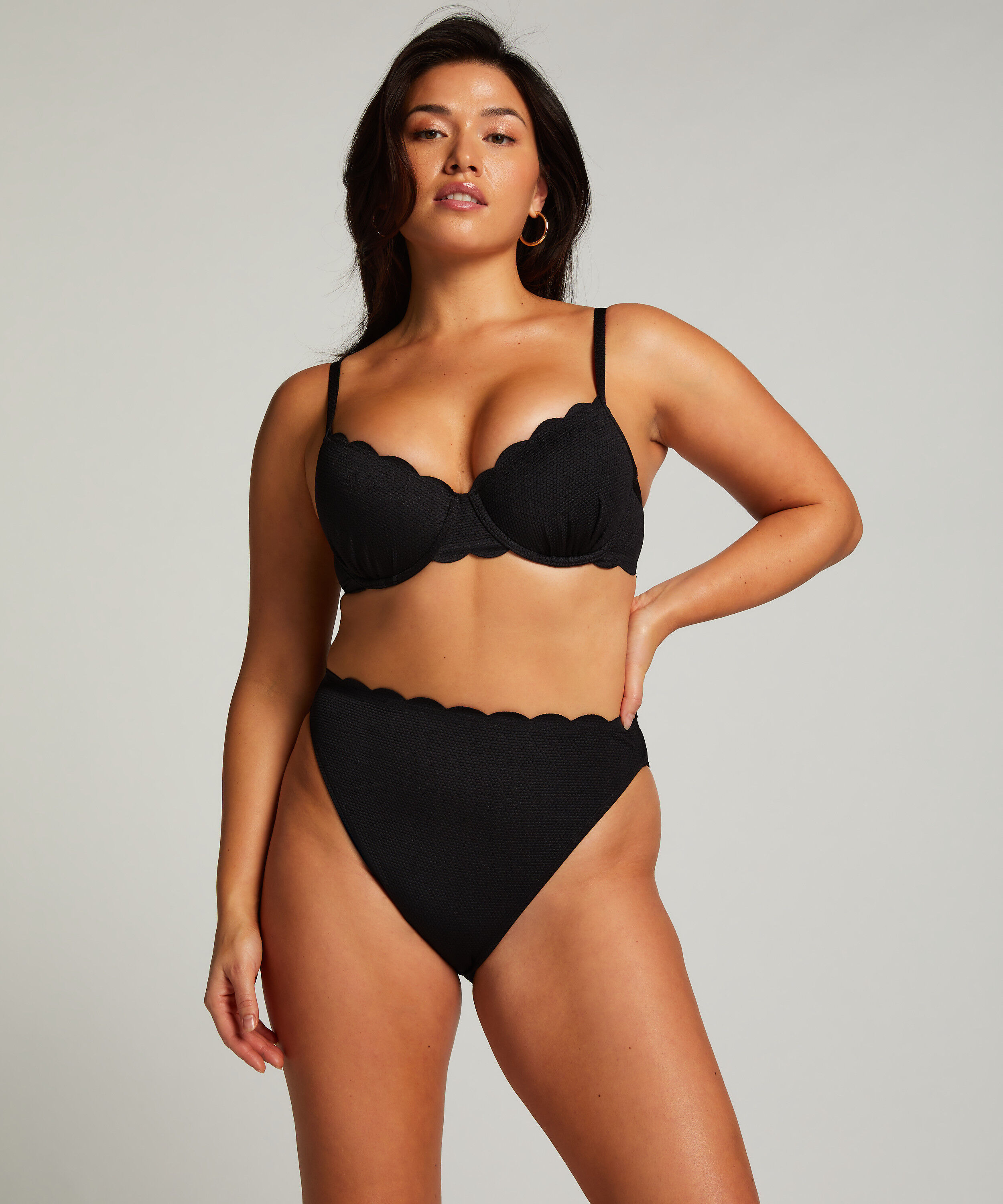 Rio Bikinitrusse Scallop, Sort
